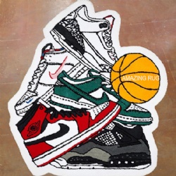 Sneaker design rug and carpet